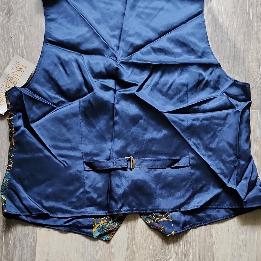 NWT Vintage Women Pendleton Sophisticated Baroque Patterned Eqestrian Vest Sz 16 - Picture 9 of 9